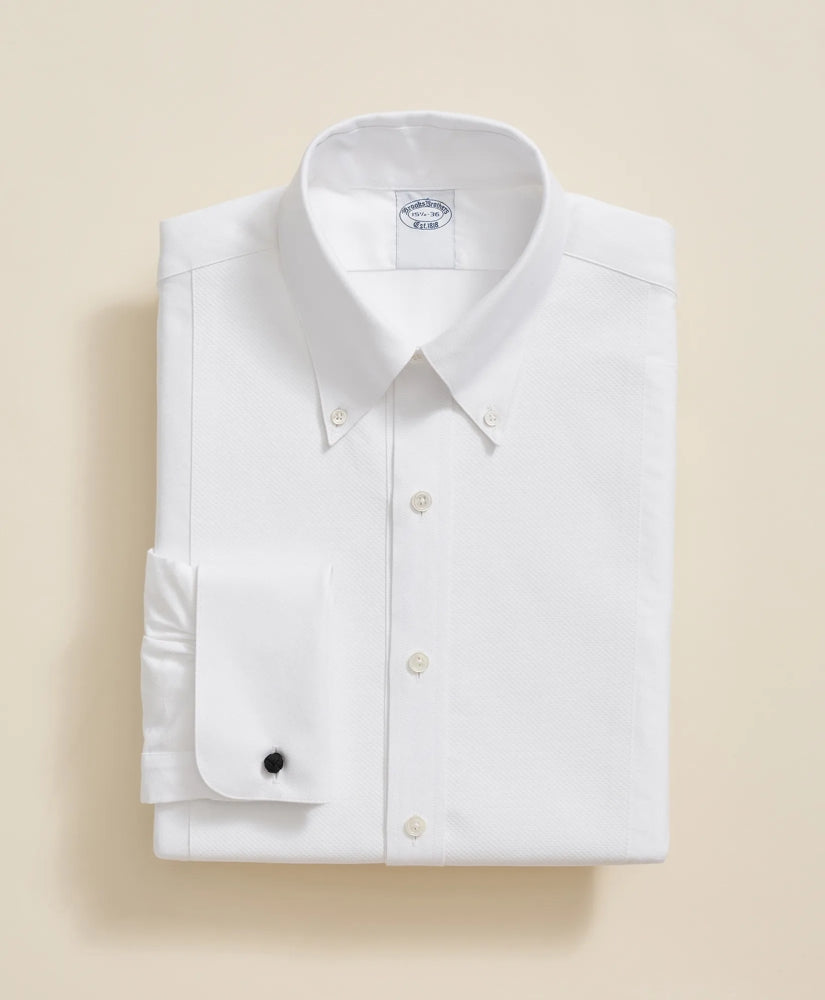 Cotton Oxford Button-Down Collar, Pique Bib Tuxedo Shirt | Brooks Brothers discount