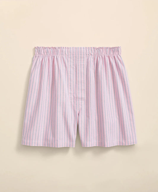 Cotton Oxford Striped Boxers | Brooks Brothers online shop