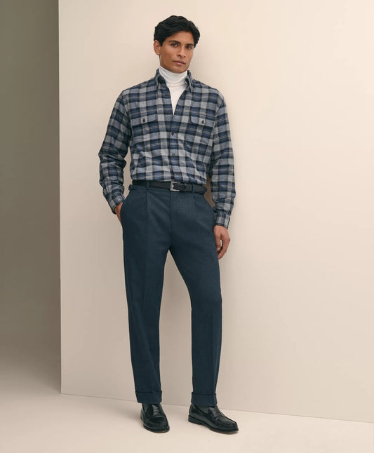 Cotton Pleated Side-Tab Chino | Brooks Brothers discount