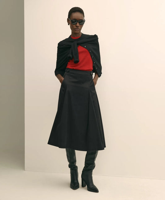 Cotton Twill A-Line Skirt | Brooks Brothers for sale