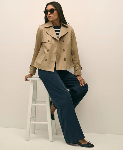 Cotton Twill Wide-Leg Pant | Brooks Brothers for sale