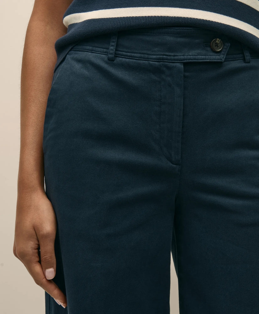 Cotton Twill Wide-Leg Pant | Brooks Brothers for sale