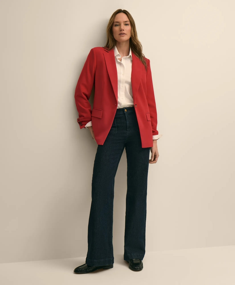 Crepe Relaxed-Fit Jacket | Brooks Brothers discount