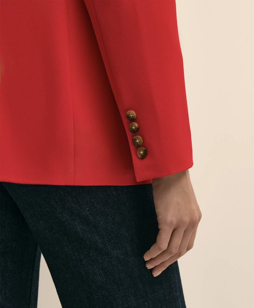 Crepe Relaxed-Fit Jacket | Brooks Brothers discount
