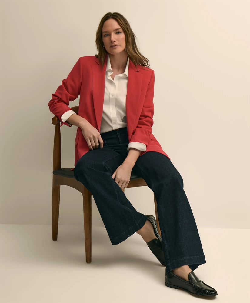 Crepe Relaxed-Fit Jacket | Brooks Brothers discount