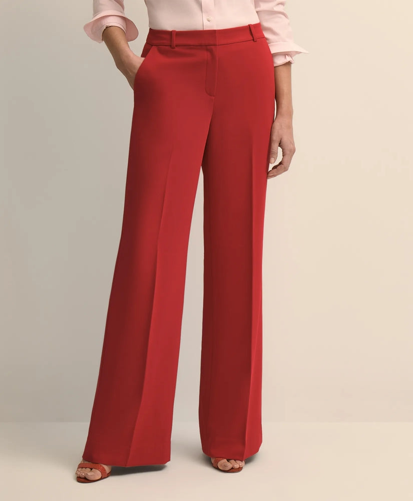 Crepe Wide-Leg Pants | Brooks Brothers online