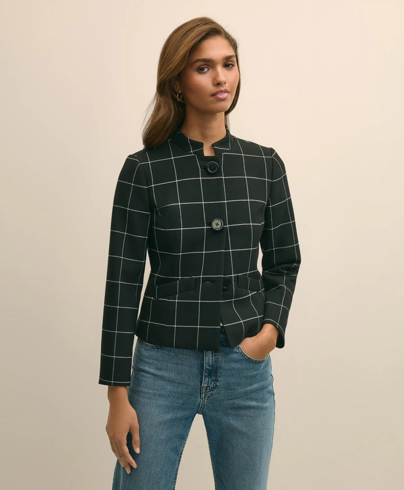 Cropped Windowpane Jacket | Brooks Brothers on sale