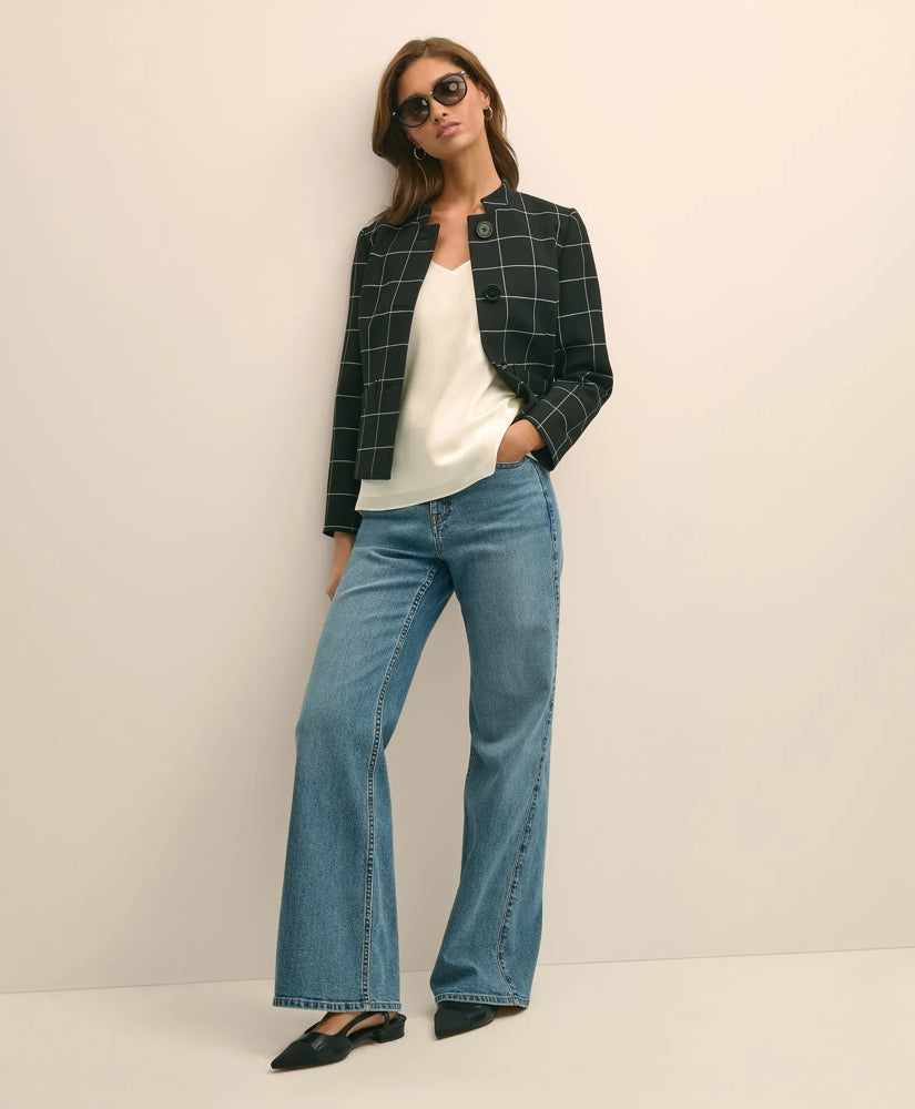 Cropped Windowpane Jacket | Brooks Brothers on sale