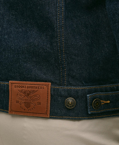 Dark Rinse Denim Trucker Jacket | Brooks Brothers online