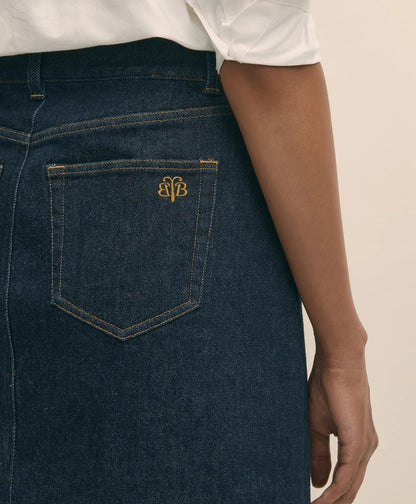 Denim Straight Skirt | Brooks Brothers for sale