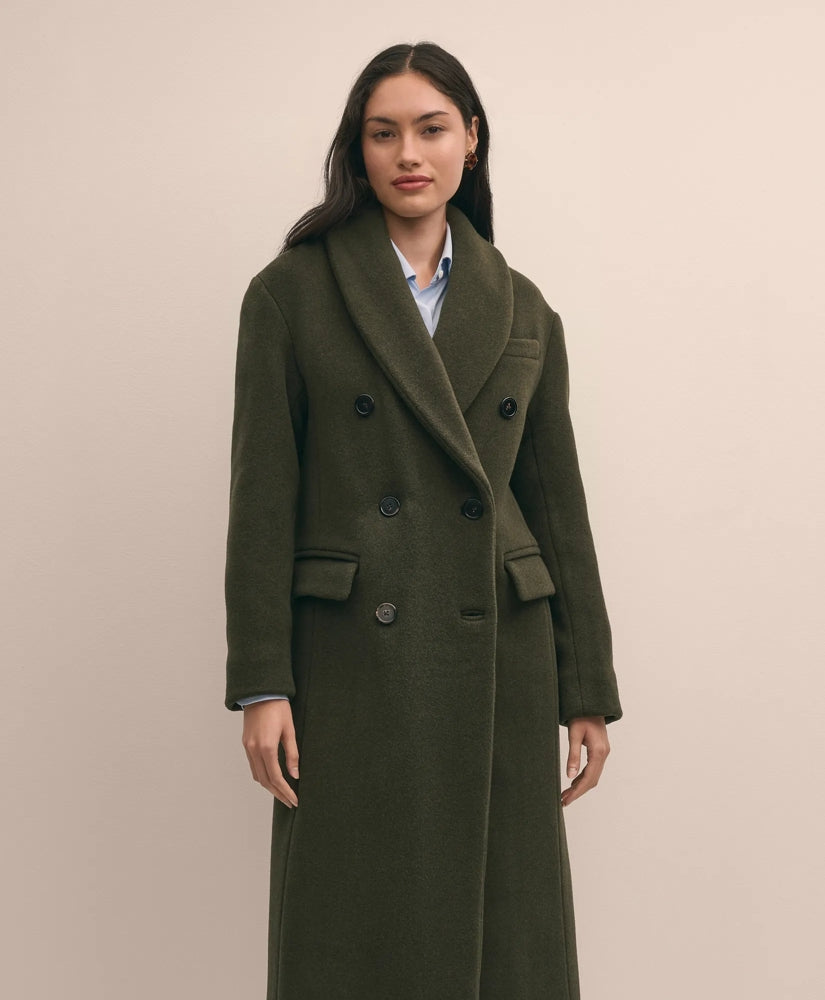 Double-Faced Wool Shawl-Collar Coat | Brooks Brothers online