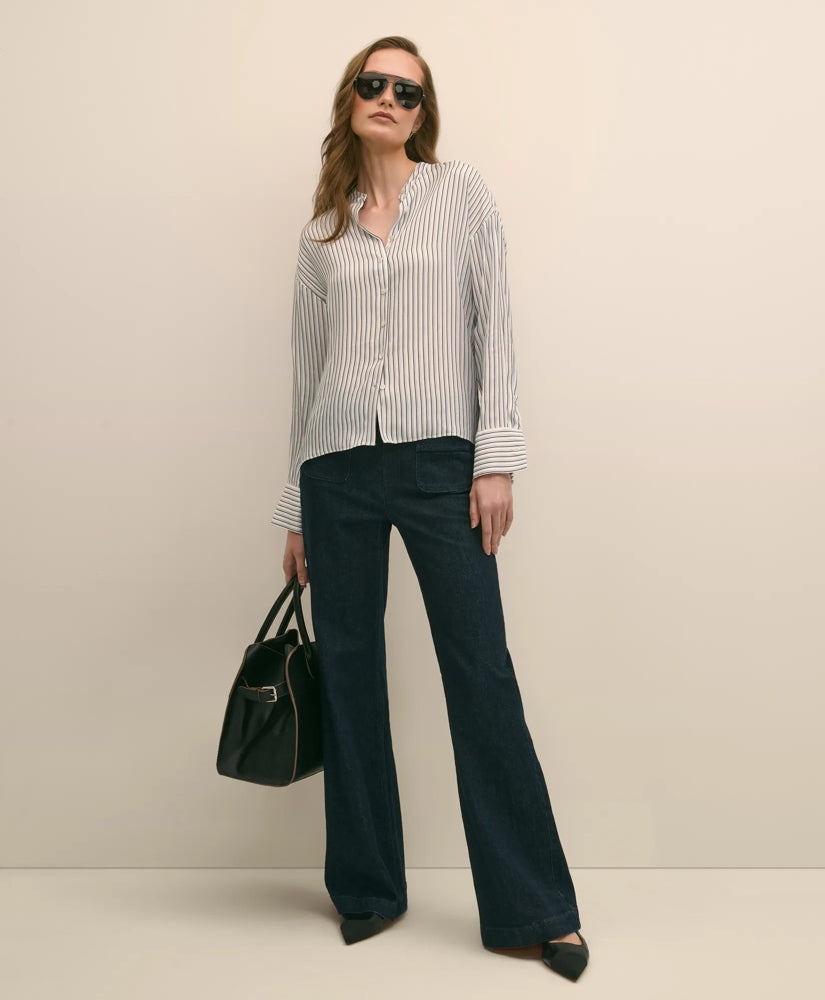 Drapey Thin Stripe Shirt | Brooks Brothers discount
