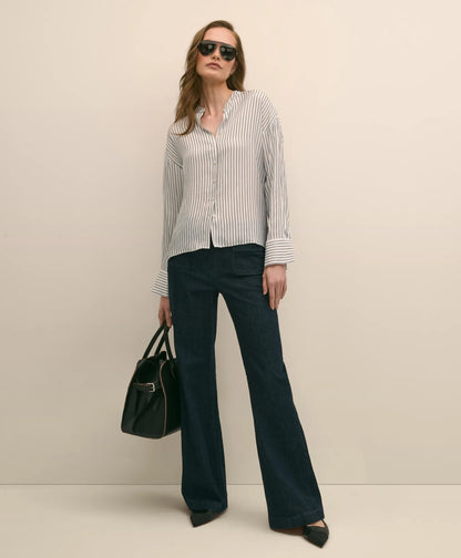 Drapey Thin Stripe Shirt | Brooks Brothers discount