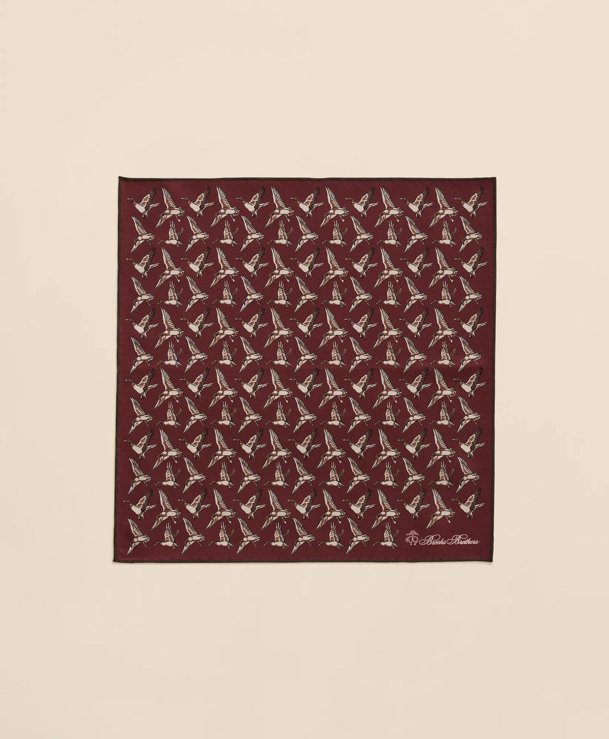 Duck Motif Silk Pocket Square | Brooks Brothers outlet