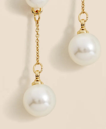 Faux-Pearl-Drop Fine-Chain Earrings | Brooks Brothers discount