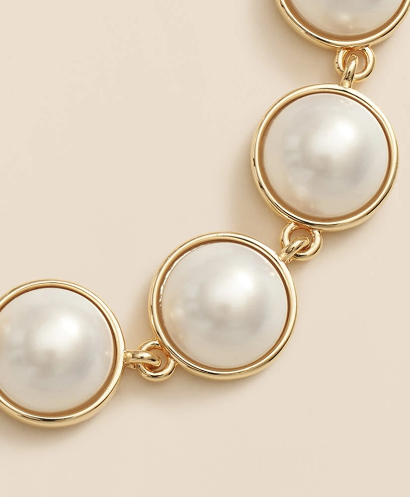 Faux-Pearl Gold-Plated Bracelet | Brooks Brothers online