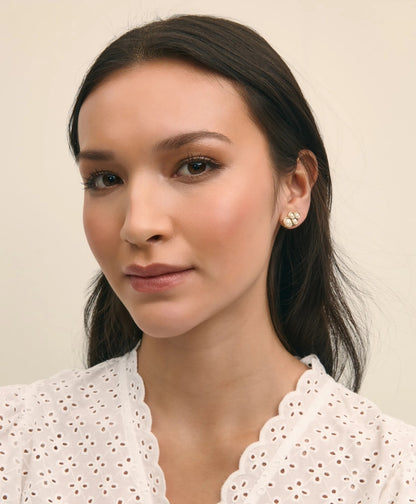 Faux-Pearl Gold-Plated Cluster Earrings | Brooks Brothers sale