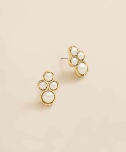 Faux-Pearl Gold-Plated Cluster Earrings | Brooks Brothers sale