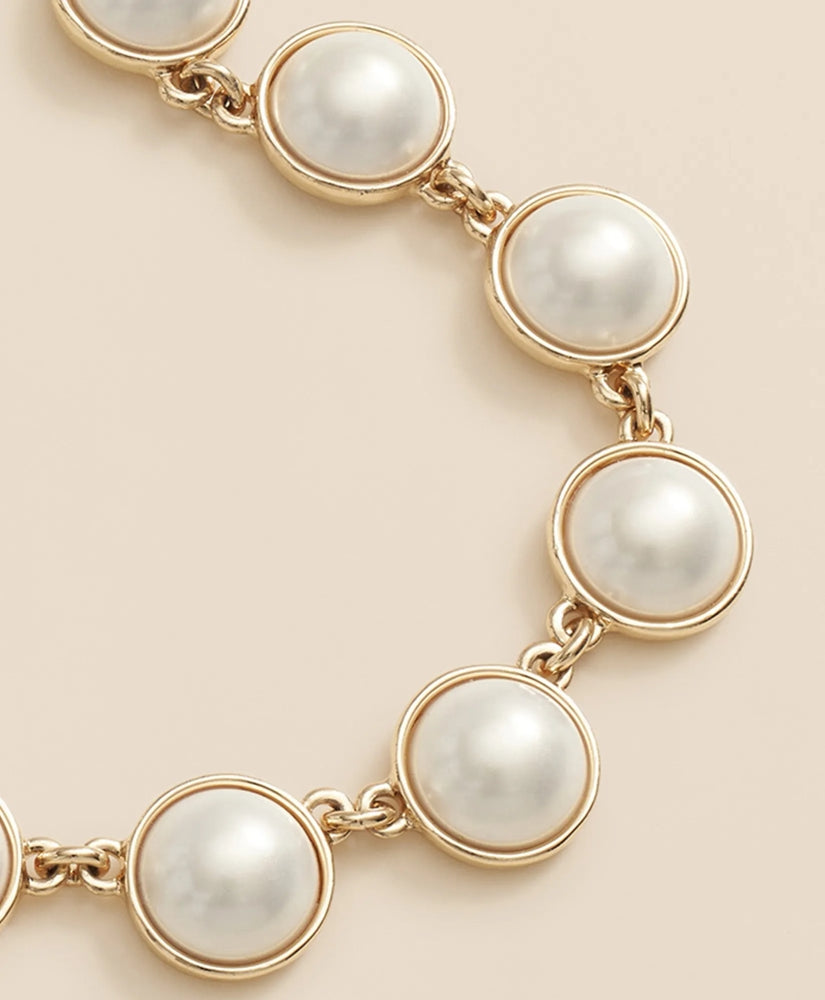 Faux-Pearl Gold-Plated Necklace | Brooks Brothers online shop