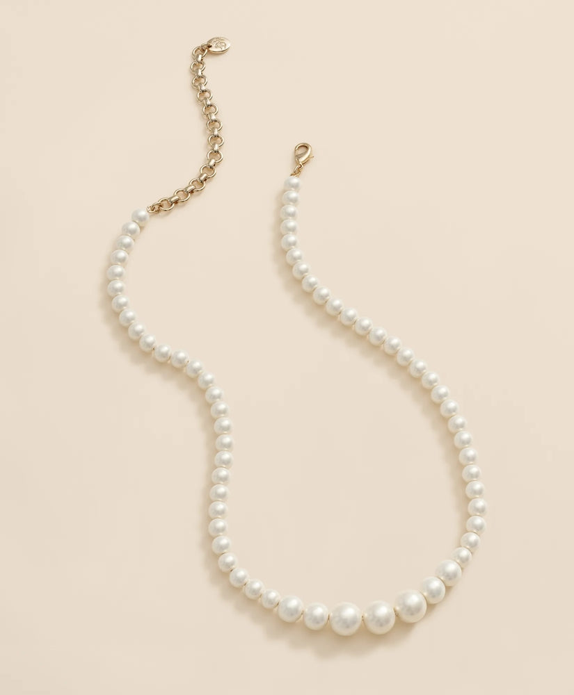 Faux-Pearl Gold-Plated Necklace | Brooks Brothers on sale