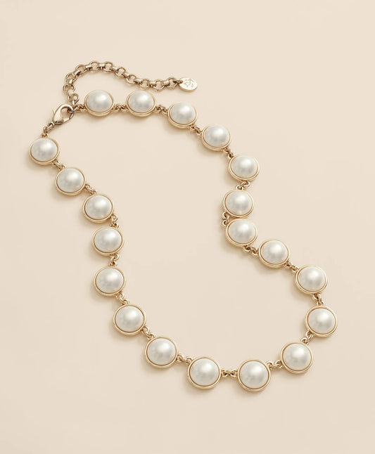 Faux-Pearl Gold-Plated Necklace | Brooks Brothers online shop