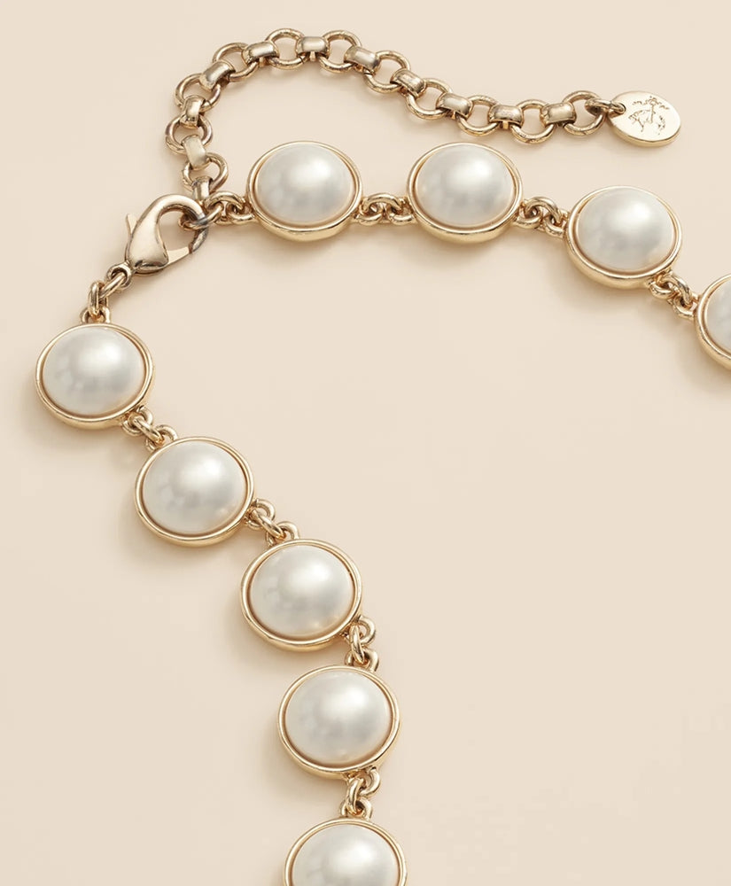 Faux-Pearl Gold-Plated Necklace | Brooks Brothers online shop