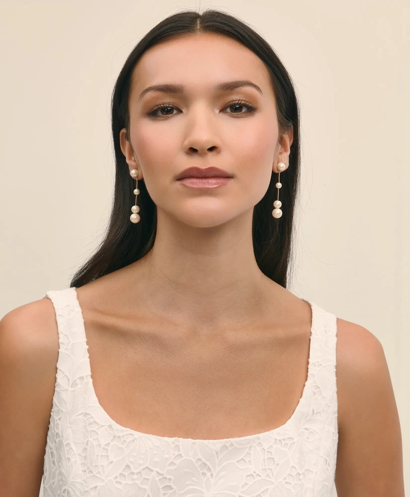 Floating Faux-Pearl Drop Earrings | Brooks Brothers outlet