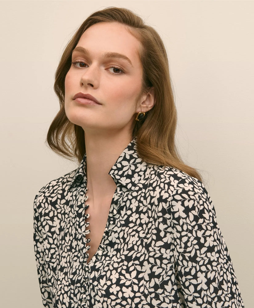 Floral Crepe Blouse | Brooks Brothers sale