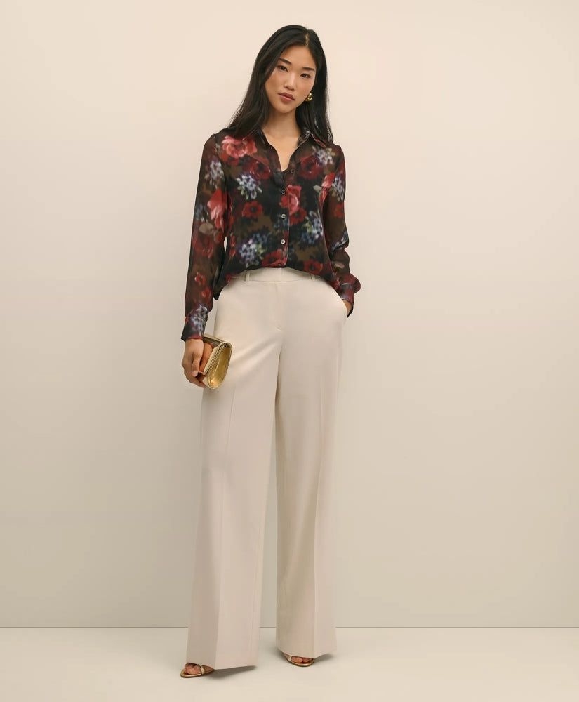 Floral Print Sheer Blouse with Camisole | Brooks Brothers on sale