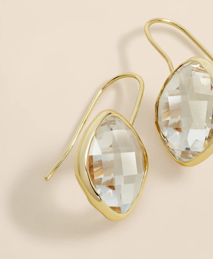 French-Wire Drop Earrings with Channel-Set Crystals | Brooks Brothers on sale
