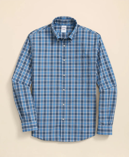 Friday Shirt, Poplin Outline Check | Brooks Brothers online shop