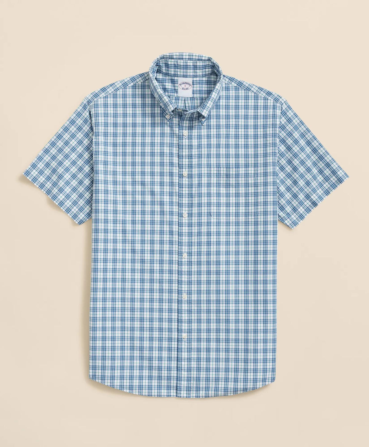 Friday Shirt, Poplin Short-Sleeve Grid Checks | Brooks Brothers online