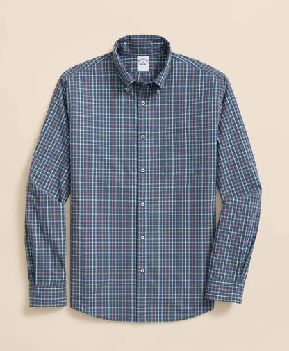 Friday Shirt, Poplin Windowpane | Brooks Brothers outlet
