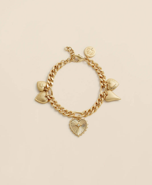 Gold-Toned Heart Charm Bracelet | Brooks Brothers outlet
