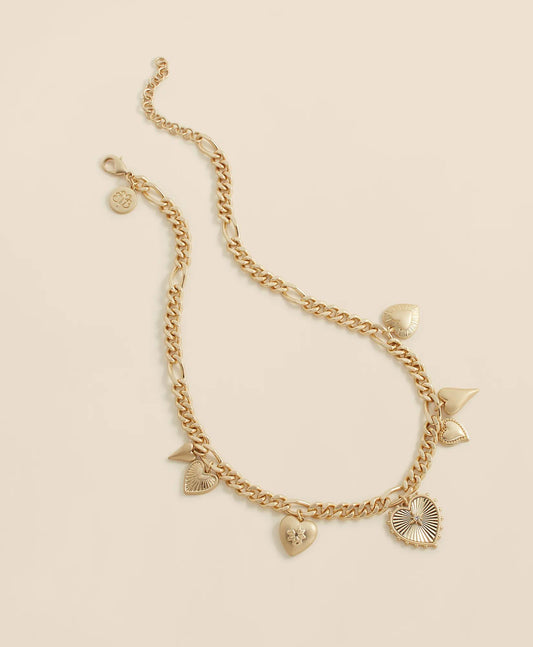 Gold-Toned Heart Charm Necklace | Brooks Brothers for sale