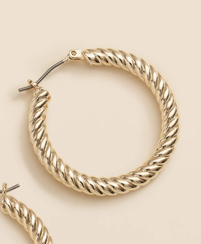 Gold-Plated Twisted Hoop Earrings | Brooks Brothers sale
