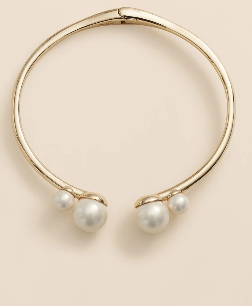 Gold-Tone Faux-Pearl Bangle | Brooks Brothers online