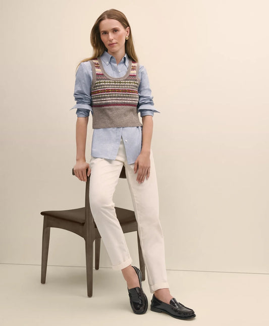 Lambswool Fair Isle Sweater Vest | Brooks Brothers online
