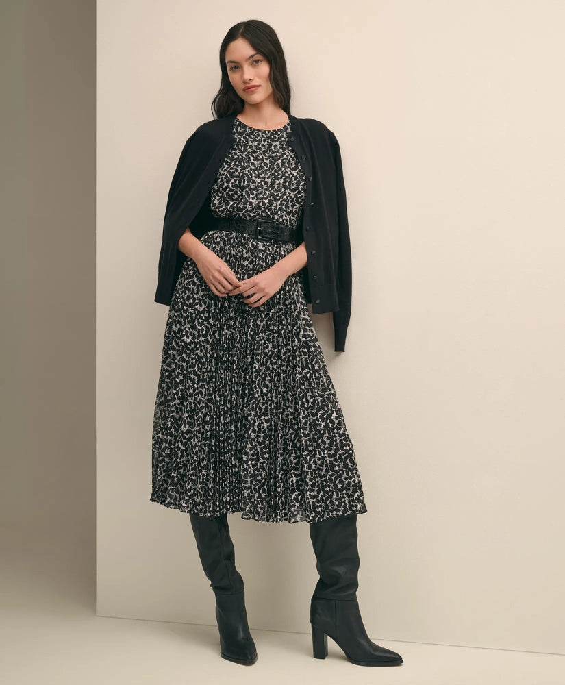 Leaf Motif Jacquard Dress | Brooks Brothers outlet