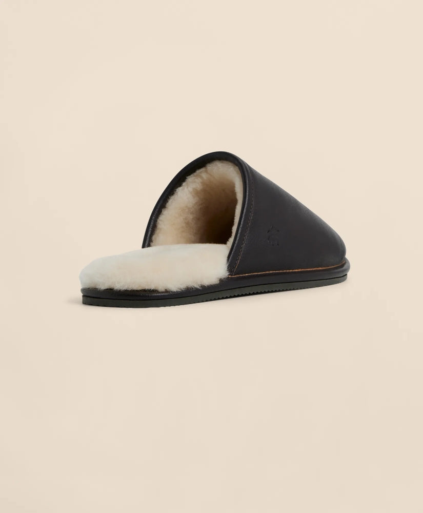 Leather Shearling Slippers | Brooks Brothers sale