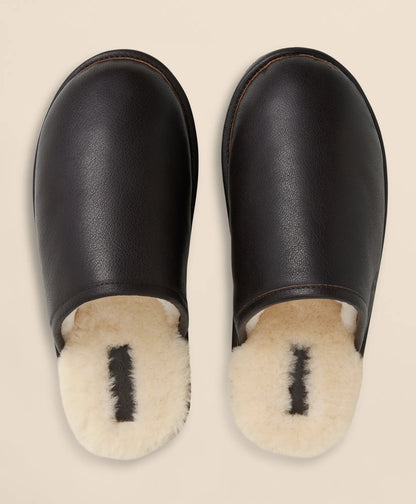 Leather Shearling Slippers | Brooks Brothers sale
