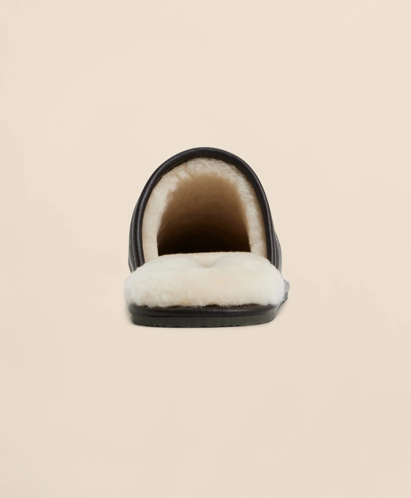 Leather Shearling Slippers | Brooks Brothers sale