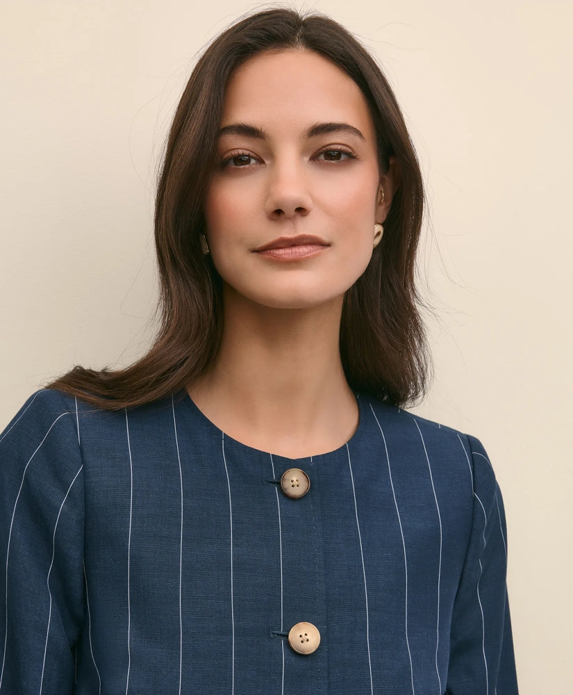 Lyocell-Blend Stripe Jacket | Brooks Brothers online shop