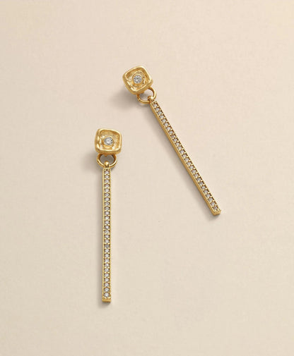 Loni Paul Crystal Bar Earrings in 14K Plated Gold | Brooks Brothers online shop