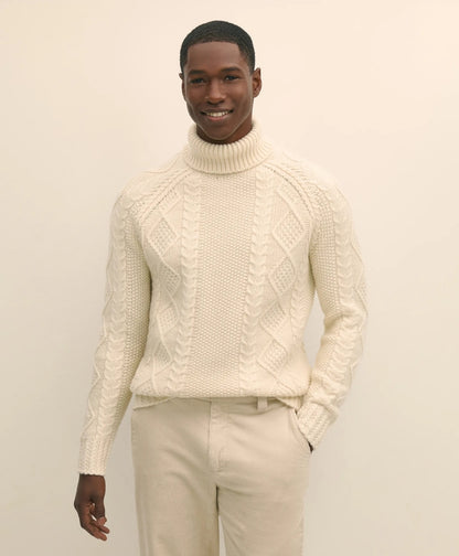 Merino Wool Archive Aran Turtleneck Sweater | Brooks Brothers sale