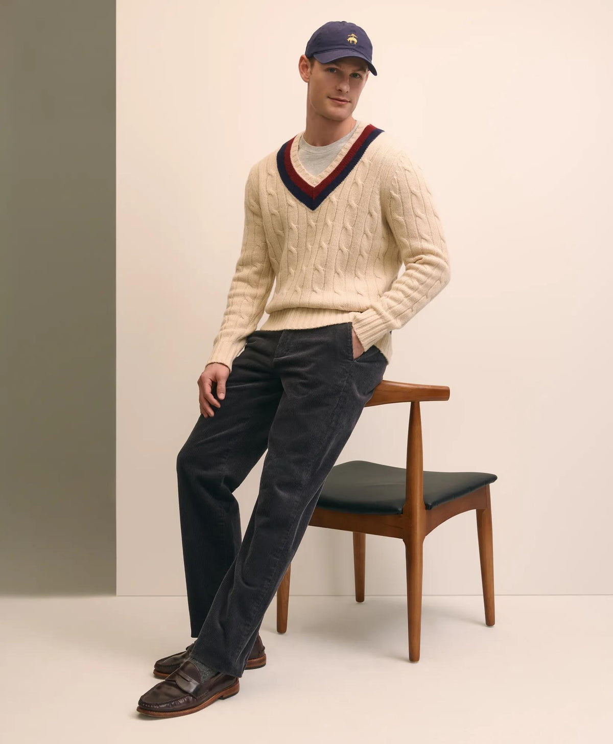 Merino Wool Archive Tennis Sweater | Brooks Brothers on sale