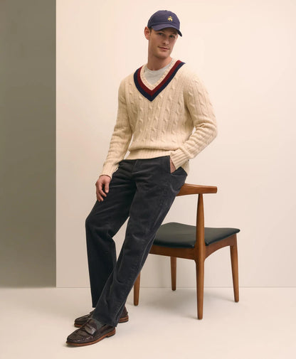 Merino Wool Archive Tennis Sweater | Brooks Brothers on sale