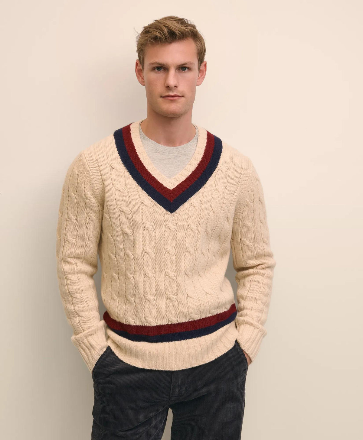 Merino Wool Archive Tennis Sweater | Brooks Brothers on sale