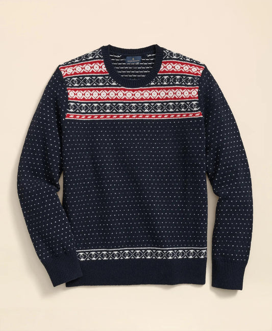 Merino-Wool Blend Fair Isle Sweater | Brooks Brothers outlet