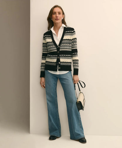 Merino Wool Pointelle Cardigan | Brooks Brothers on sale